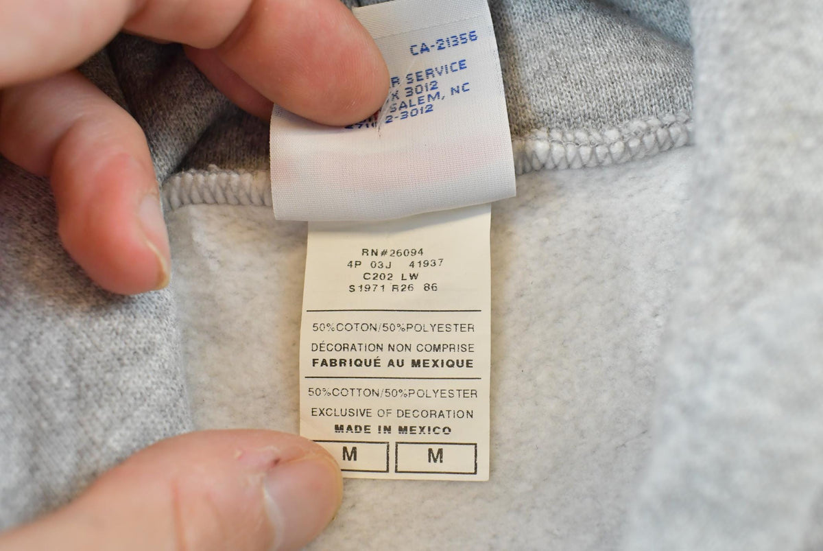 Vintage 2000s Champion Blank Gray Spellout Logo Hoodie Sweatshirt Men's M / Y2K Streetwear / 00s Basic Layering Essential / Athleisure from propervintagecanada