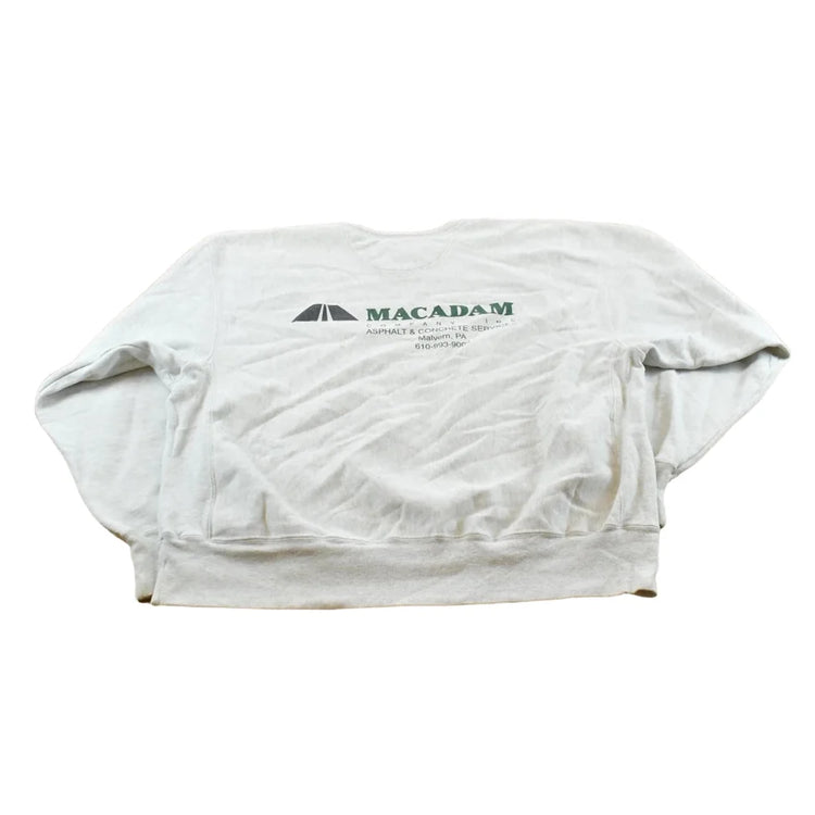 Vintage 2000s Champion Macadam Asphalt Concrete Promotional Souvenir Reverse Weave Sweatshirt Men's XL from propervintagecanada