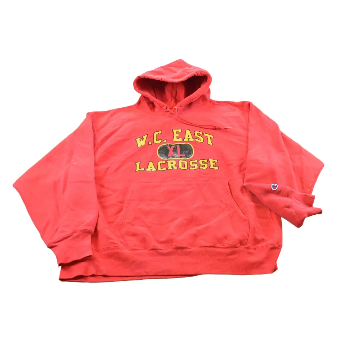 Vintage 2000s Champion WC East Lacrosse Reverse Weave Hoodie Sweatshirt Men's XL / 00s Streetwear / Y2K Essentials from propervintagecanada