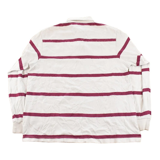Vintage 2000s Chaps Striped Embroidered Rugby Long Sleeve Polo Shirt Men's L from propervintagecanada