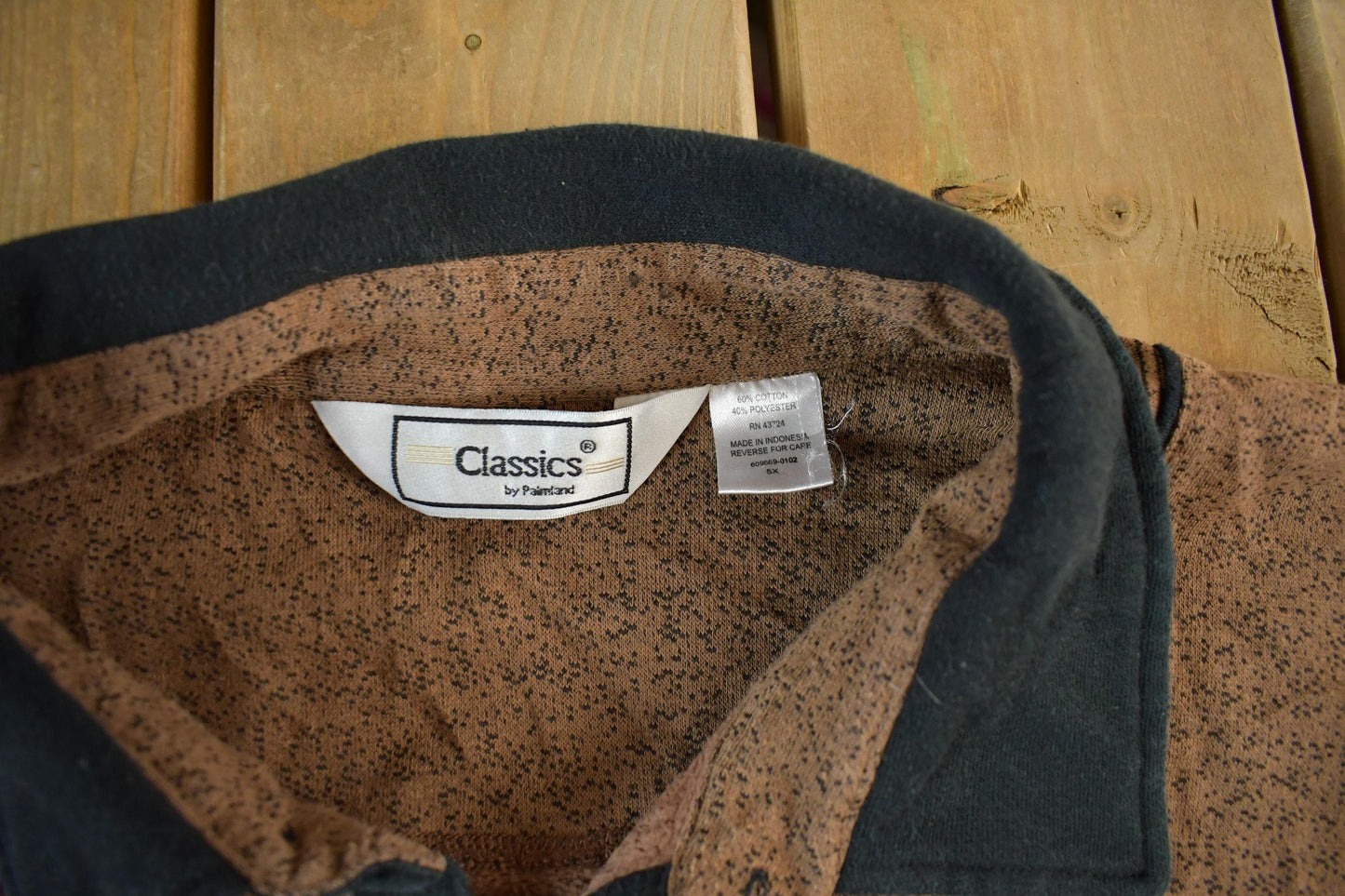 Vintage 2000s Classics by Palmland Patterned Button Up Shirt Adult 5X Men's 5XL from propervintagecanada