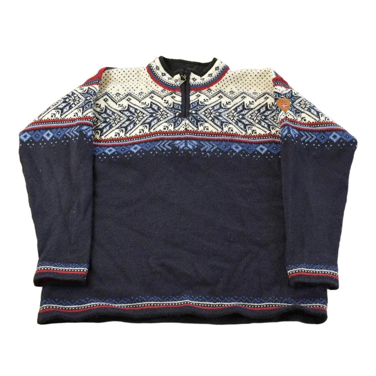 Vintage 2000s Dale Of Norway Wool Knit Abstract Pattern Sweater Men's XL from propervintagecanada