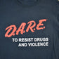 Vintage 2000s Dare to Resist Drugs And Violence Souvenir T-Shirt Men's Small from propervintagecanada
