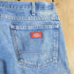 Vintage 2000s Dickies Double Knee Distressed Flannel Lined Denim Work Jeans Men's 38 x 32