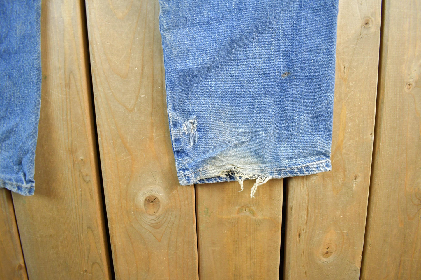 Vintage 2000s Dickies Double Knee Distressed Flannel Lined Denim Work Jeans Men's 38 x 32