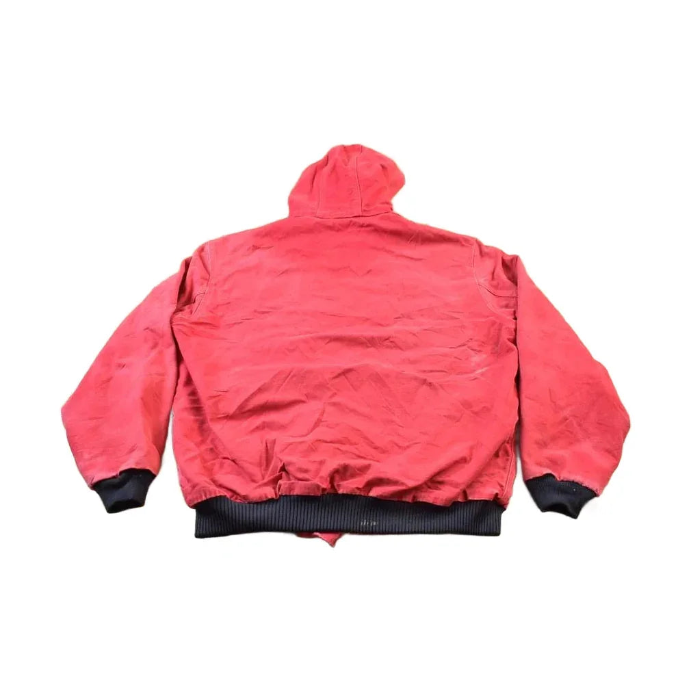 Vintage 2000s Distressed Carhartt Red Active Jacket Size L from propervintagecanada