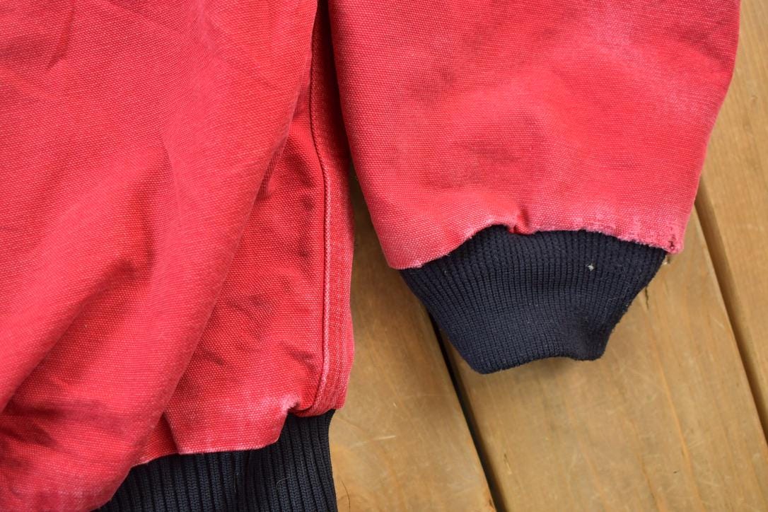 Vintage 2000s Distressed Carhartt Red Active Jacket Size L from propervintagecanada