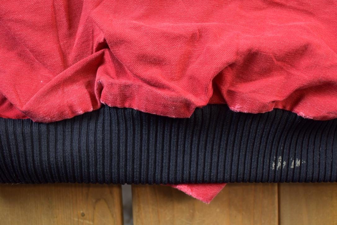 Vintage 2000s Distressed Carhartt Red Active Jacket Size L from propervintagecanada