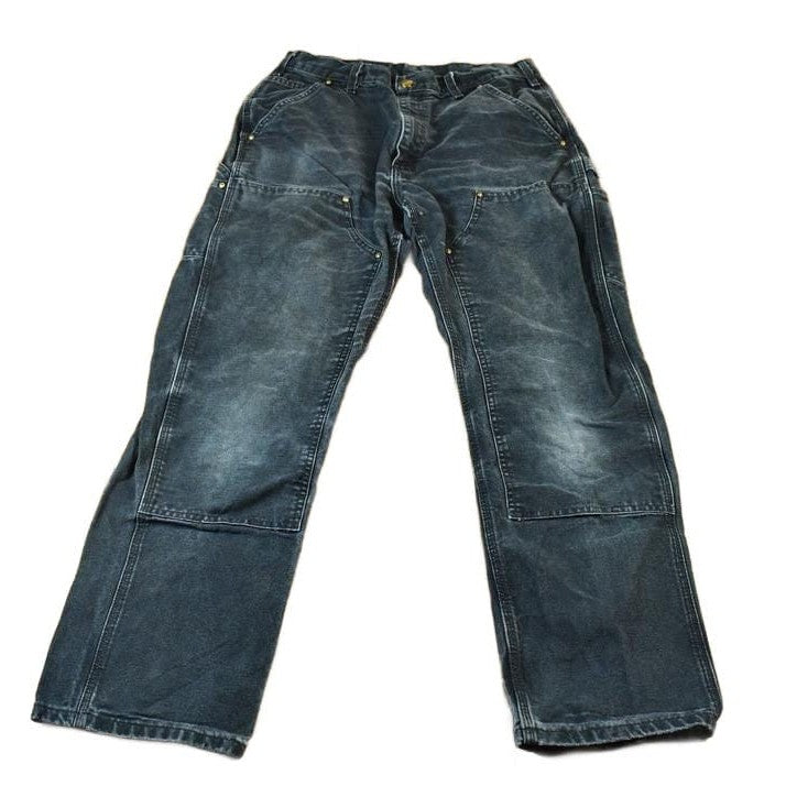 Vintage 2000s Double Knee Riveted Carhartt Dungaree Work Pants Men's Small 29 x 30 from propervintagecanada