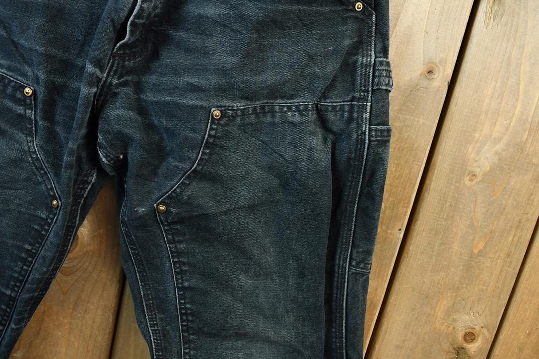 Vintage 2000s Double Knee Riveted Carhartt Dungaree Work Pants Men's Small 29 x 30 from propervintagecanada