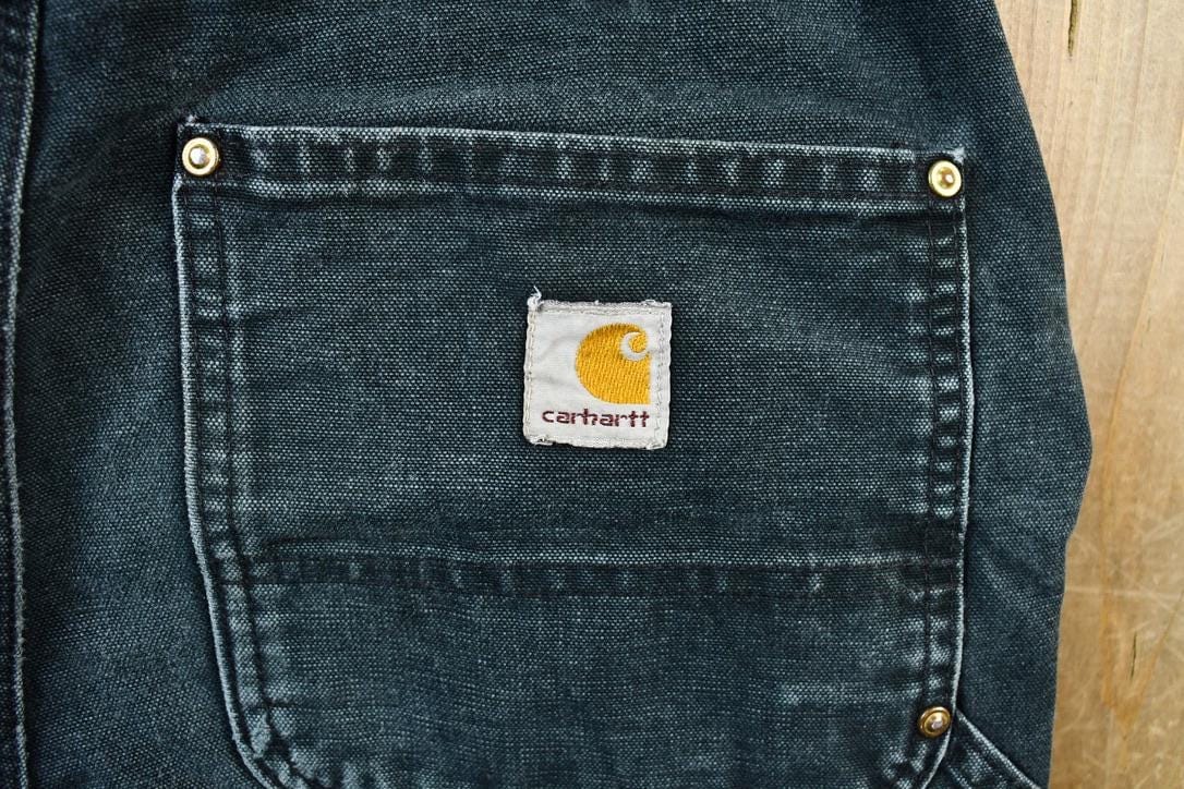 Vintage 2000s Double Knee Riveted Carhartt Dungaree Work Pants Men's Small 29 x 30 from propervintagecanada