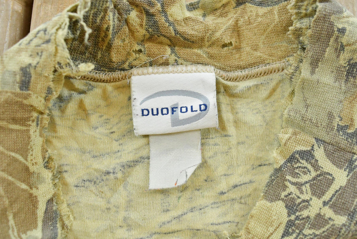 Vintage 2000s Duofold Advantage Camo Mock Turtleneck Long Sleeve T-Shirt Men's XL from propervintagecanada