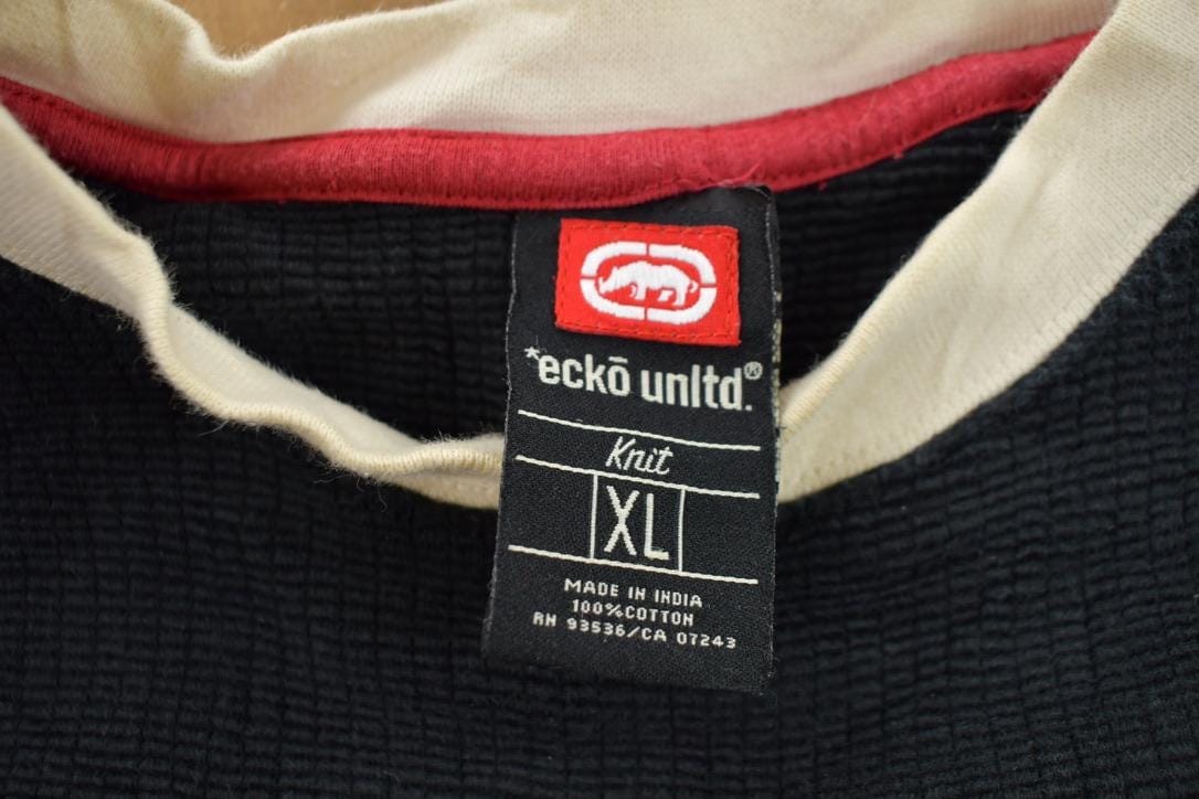 Vintage 2000s Ecko Unlimited Embroidered Long Sleeve T Shirt Men's XL from propervintagecanada