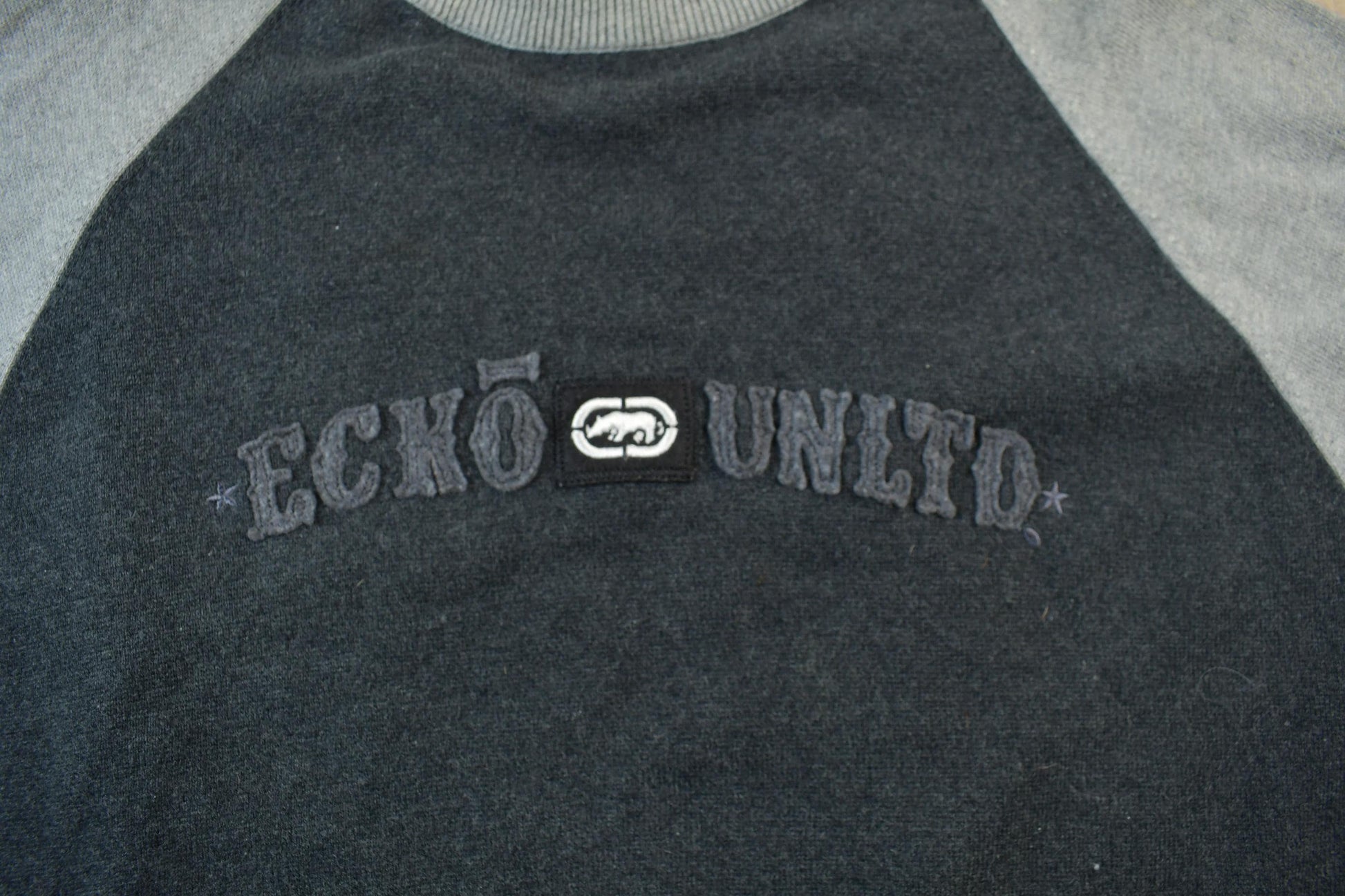 Vintage 2000s Ecko Unlimited Embroidered Long Sleeve T-Shirt Men's XL from propervintagecanada