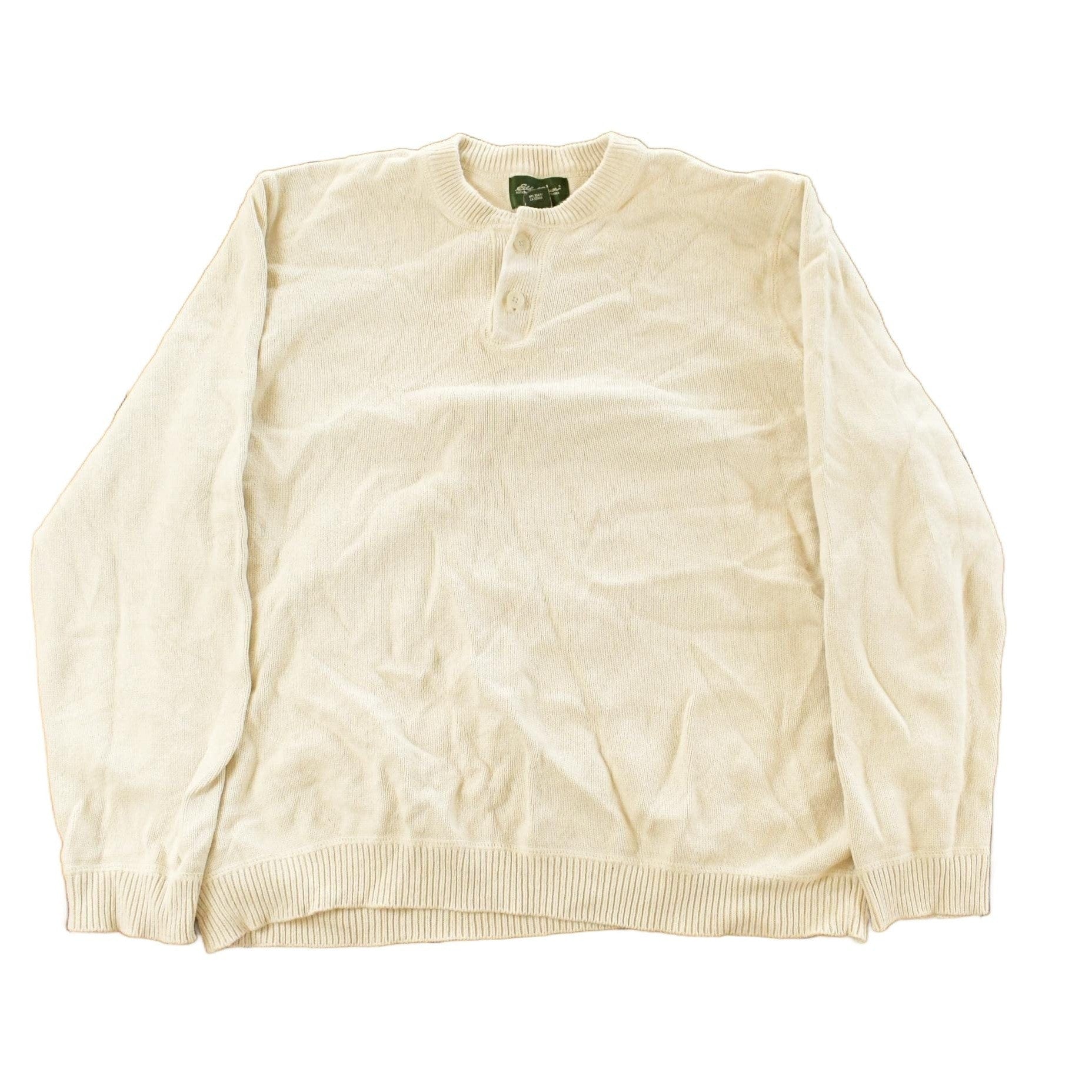 Vintage 2000s Eddie Bauer Henley Sweater Men's XL from propervintagecanada