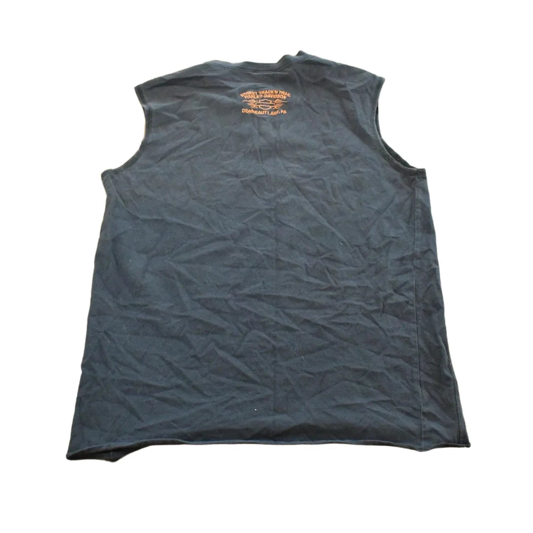 Vintage 2000s Embroidered Harley-Davidson Biker Tank Top Mens Men's Medium from propervintagecanada