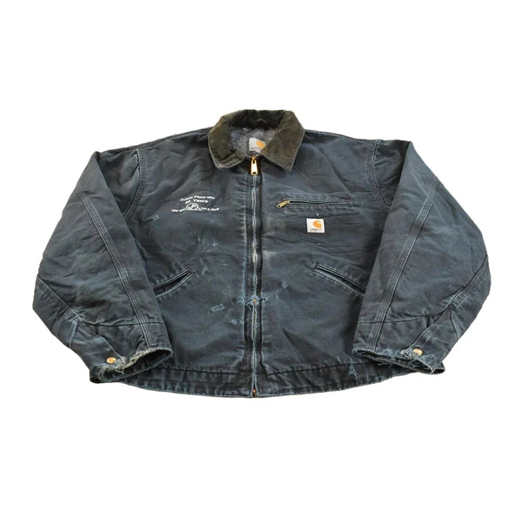 Vintage 2000s Faded Distressed Thrashed Carhartt Blanket Lined Detroit Promotional Jacket Men's XL / Made in USA / 90s Workwear from propervintagecanada