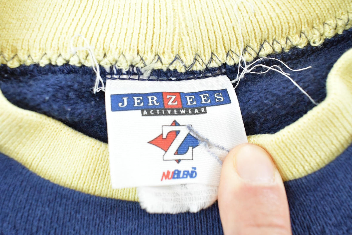Vintage 2000s Flower Double Collar Crewneck Sweatshirt Men's XL from propervintagecanada