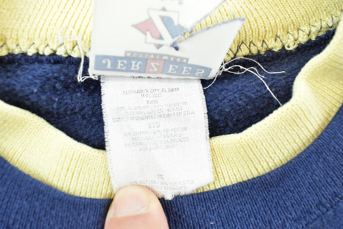 Vintage 2000s Flower Double Collar Crewneck Sweatshirt Men's XL from propervintagecanada