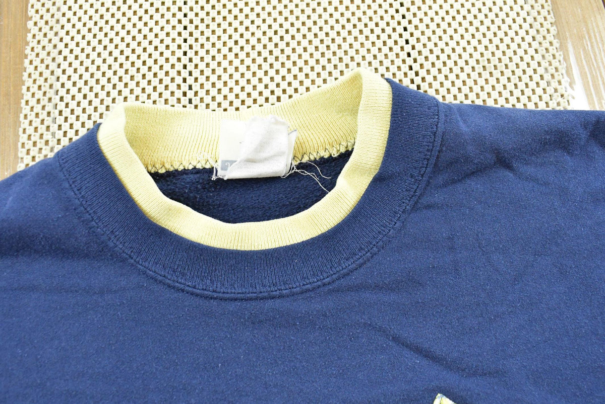 Vintage 2000s Flower Double Collar Crewneck Sweatshirt Men's XL from propervintagecanada