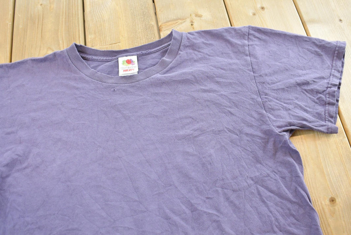 Vintage 2000s Fruit of the Loom Purple Blank T-Shirt Men's M from propervintagecanada