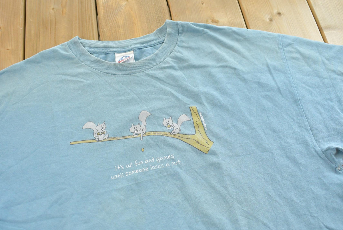 Vintage 2000s Fun and Games Squirrel T-Shirt Mens XL from propervintagecanada