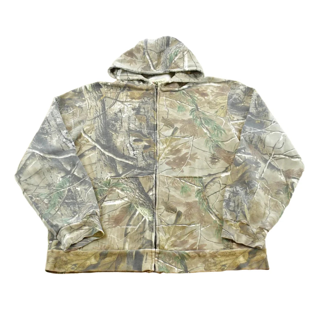 Vintage 2000s Gander Mountain Realtree Camo Full Zip Hoodie Sweatshirt Men's XL from propervintagecanada