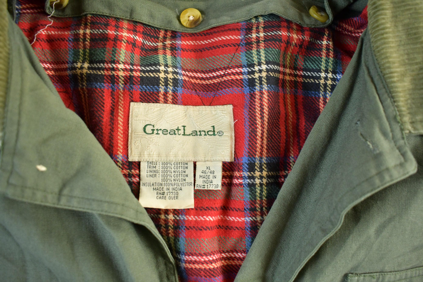Vintage 2000s Greatland Flannel Lined Barn Chore Coat Men's XL from propervintagecanada