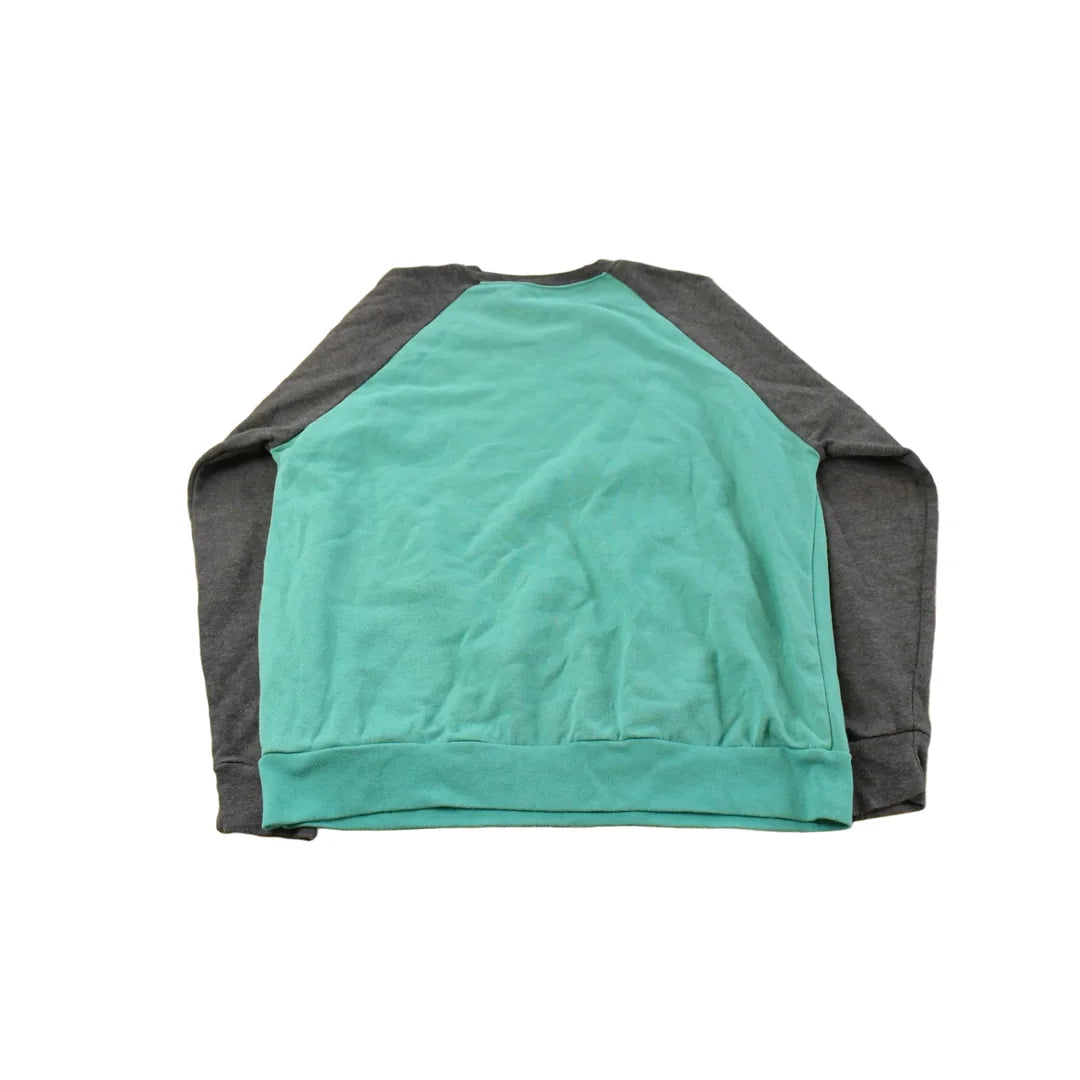 Vintage 2000s Green Blank Raglan Crewneck Sweatshirt Men's L from propervintagecanada