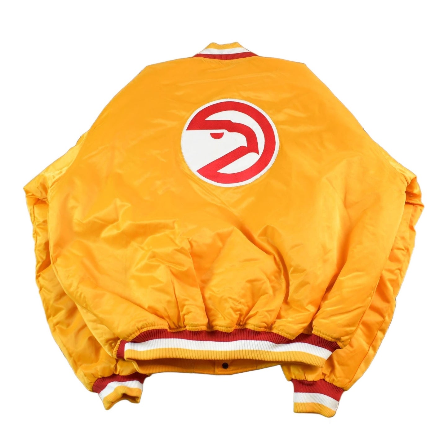 Vintage 2000s Hardwood Classics Atlanta Hawks NBA Basketball Embroidered Snap Button Satin Bomber Jacket Mens 3XL / Y2K Varsity/ Streetwear from propervintagecanada