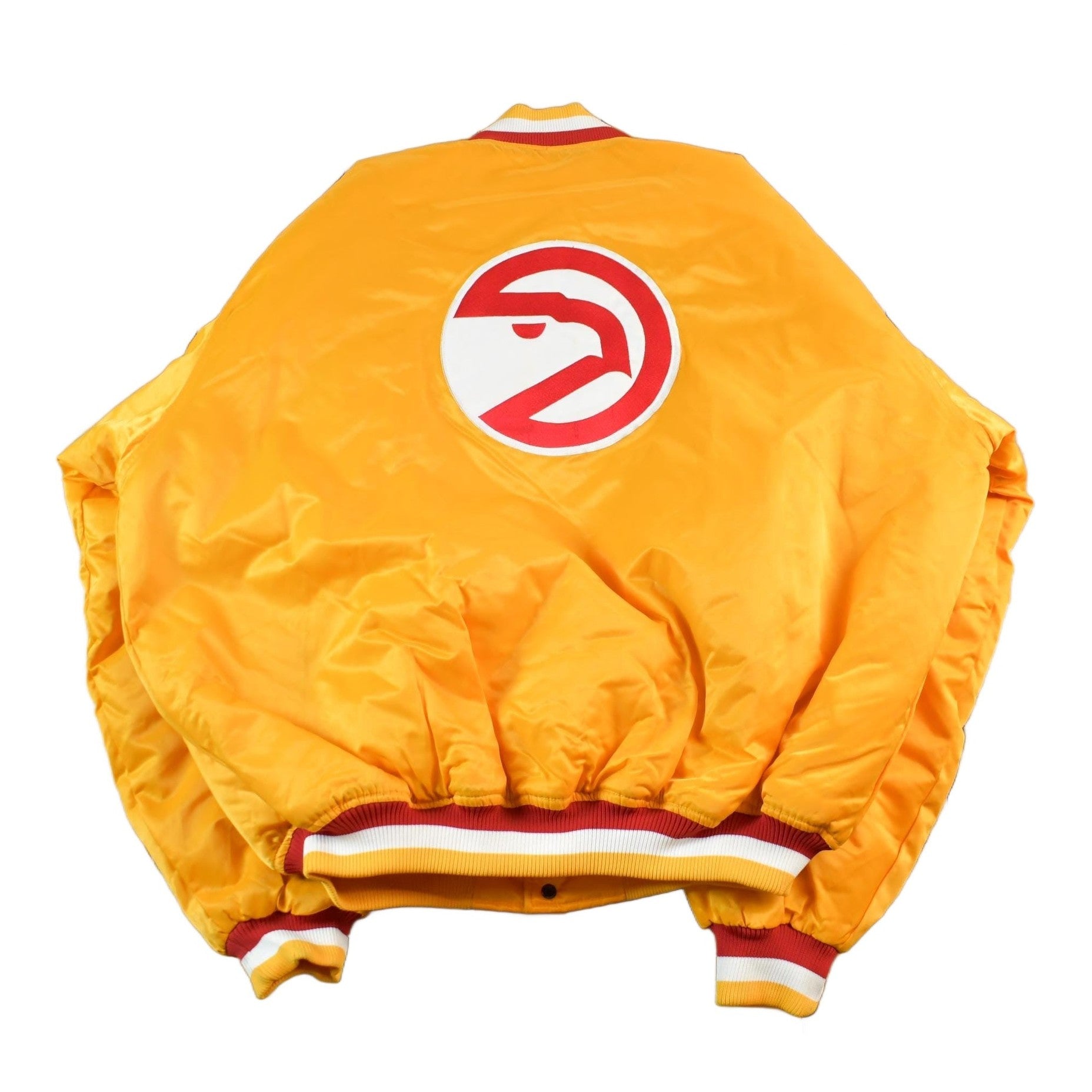 Vintage 2000s Hardwood Classics Atlanta Hawks NBA Basketball Embroidered Snap Button Satin Bomber Jacket Mens 3XL / Y2K Varsity/ Streetwear from propervintagecanada