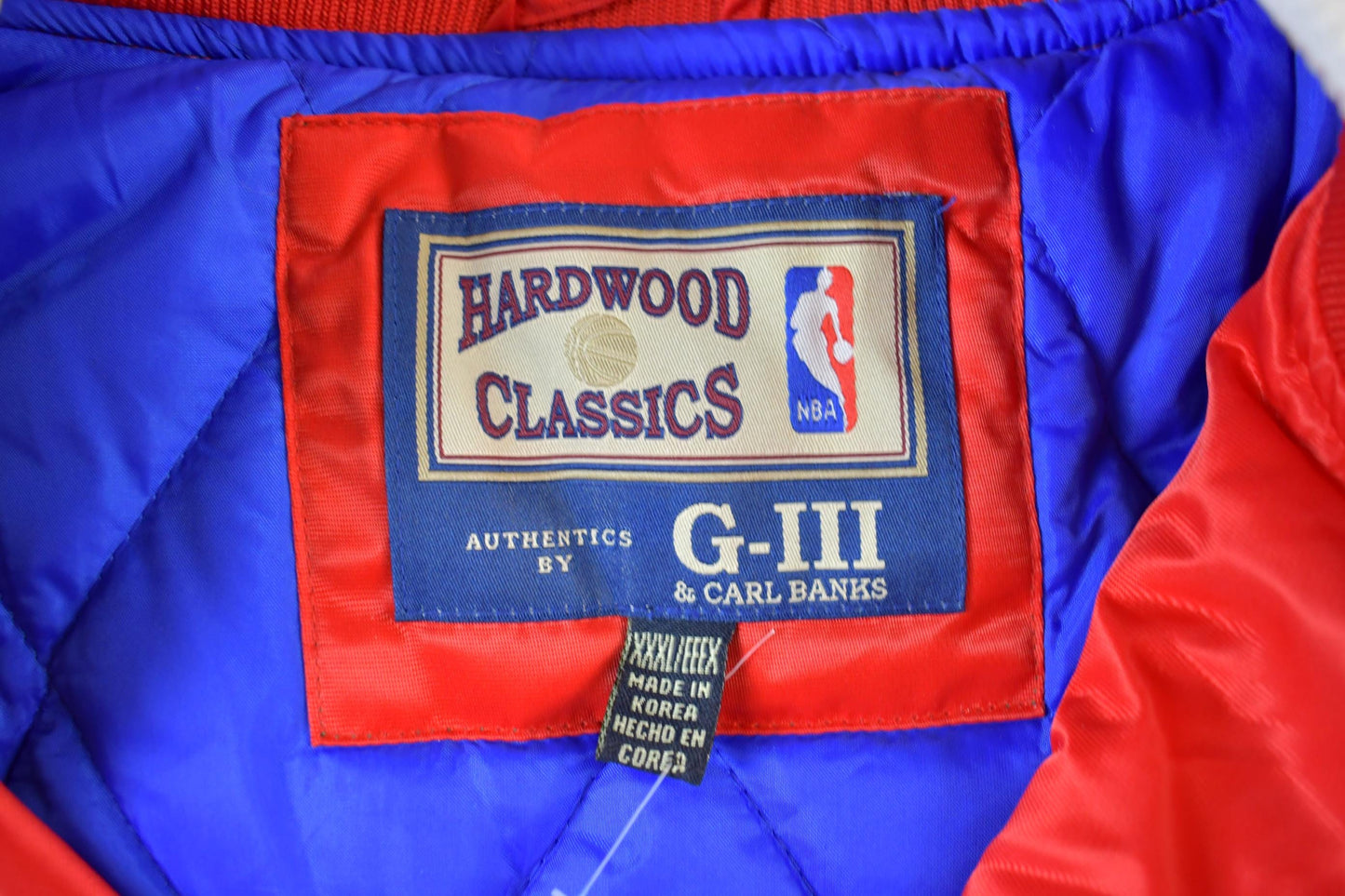 Vintage 2000s Hardwood Classics San Diego Clippers NBA Basketball Embroidered Snap Button Satin Bomber Jacket Mens 3XL / Varsity/ Streetwear from propervintagecanada