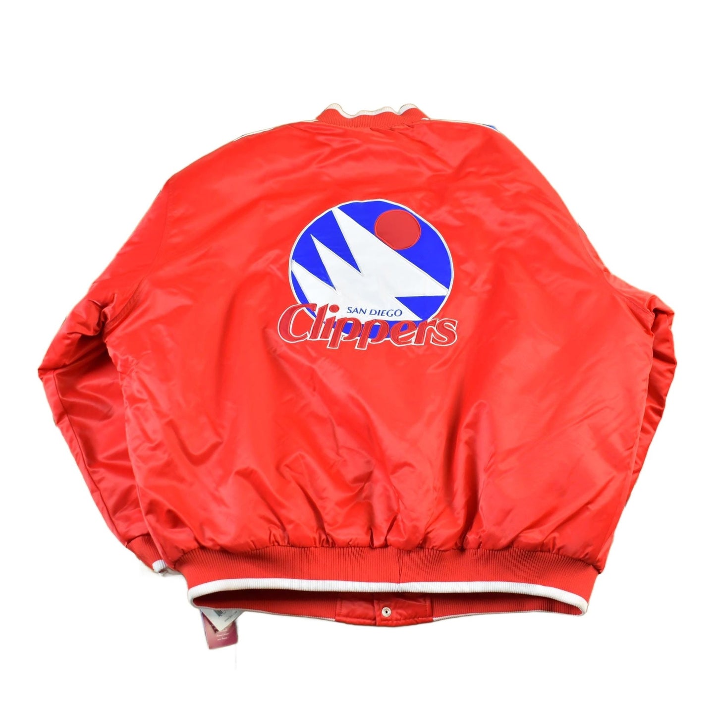 Vintage 2000s Hardwood Classics San Diego Clippers NBA Basketball Embroidered Snap Button Satin Bomber Jacket Mens 3XL / Varsity/ Streetwear from propervintagecanada