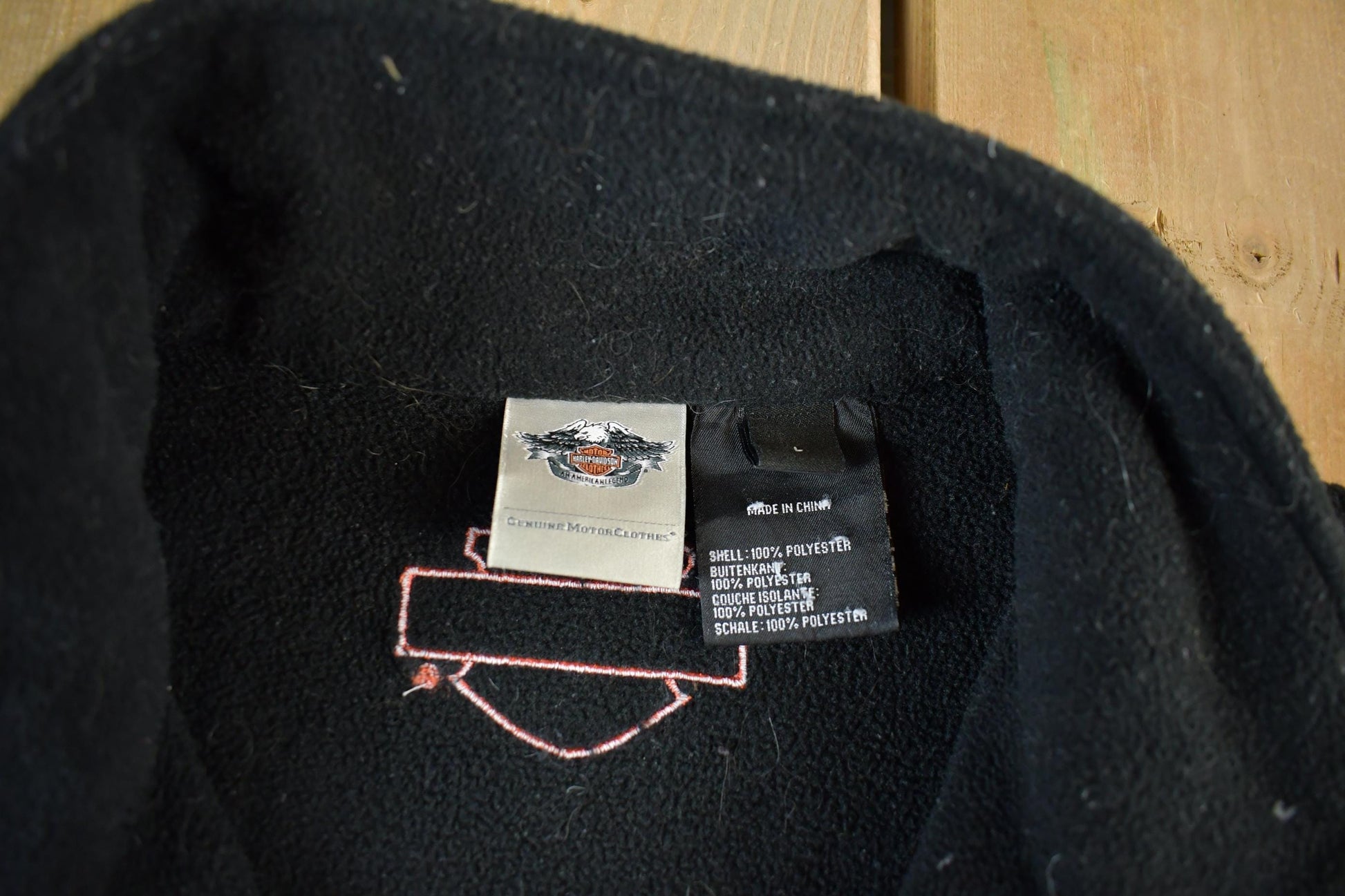 Vintage 2000s Harley Davidson Embroidered Full Zip Fleece Sweater Women's Medium from propervintagecanada