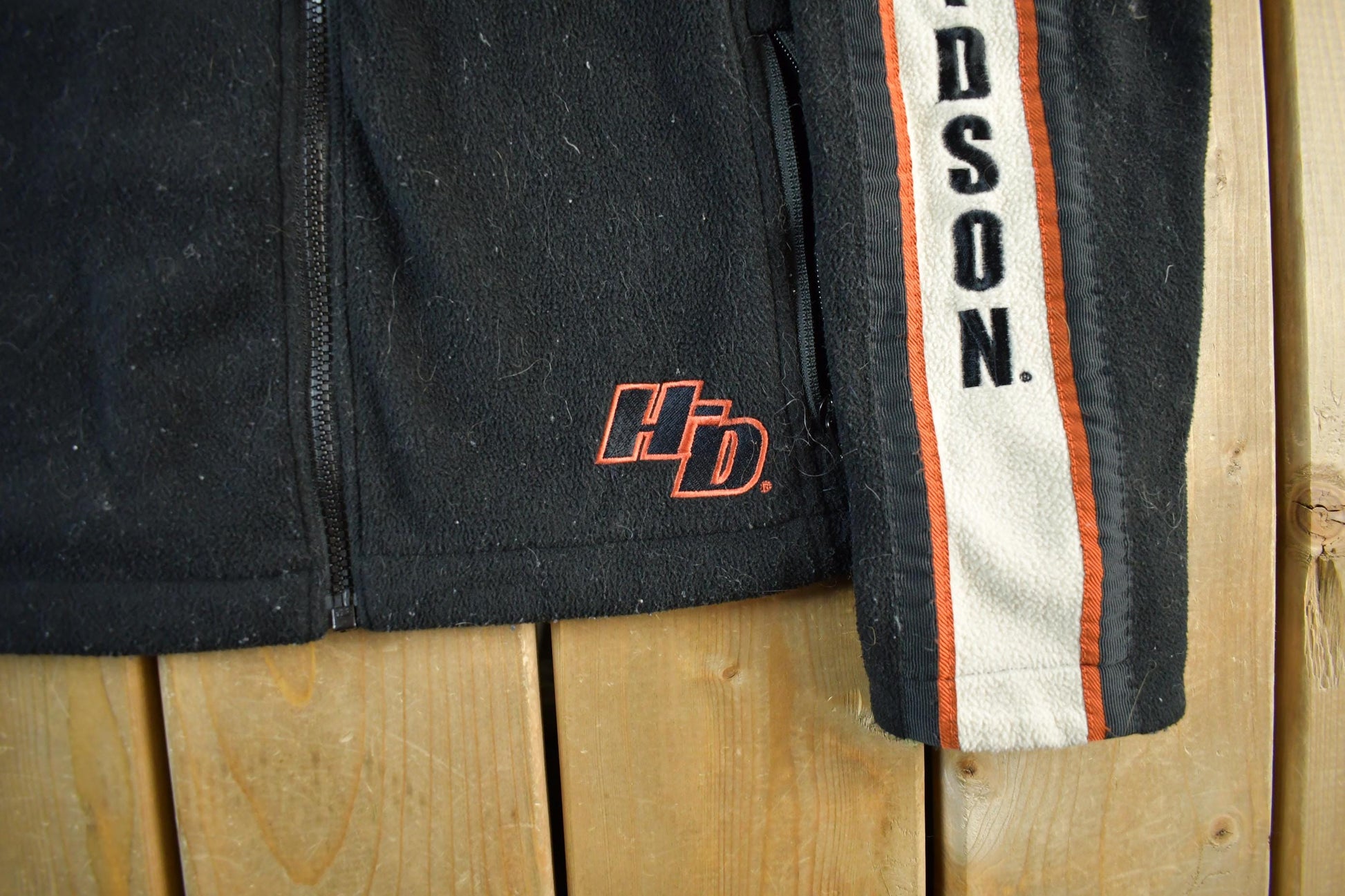 Vintage 2000s Harley Davidson Embroidered Full Zip Fleece Sweater Women's Medium from propervintagecanada