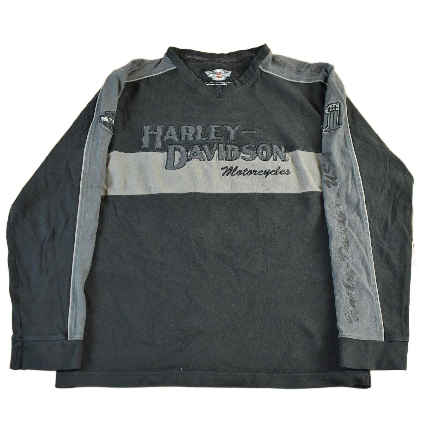 Vintage 2000s Harley Davidson Motorcycles Long Sleeve T-Shirt Men's Large from propervintagecanada