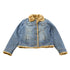 Vintage 2000s Harolds Faux Fur Denim Trucker Jacket Women&