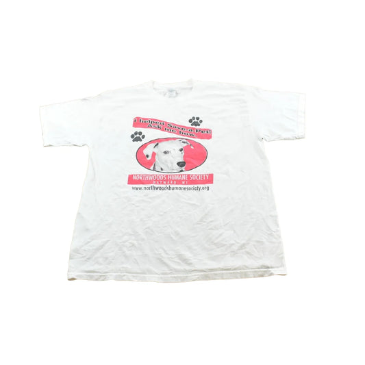 Vintage 2000s Hayward Wisconsin Humane Society Raffle Charity Dog Pets T-Shirt Men's XL from propervintagecanada