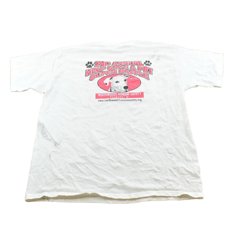 Vintage 2000s Hayward Wisconsin Humane Society Raffle Charity Dog Pets T-Shirt Men's XL from propervintagecanada