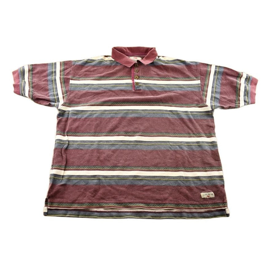 Vintage 2000s Horizontal Striped Levi's Jeanswear Polo Shirt Men's XL from propervintagecanada