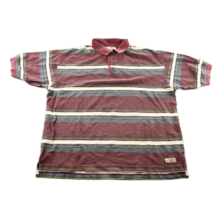 Vintage 2000s Horizontal Striped Levi's Jeanswear Polo Shirt Men's XL from propervintagecanada