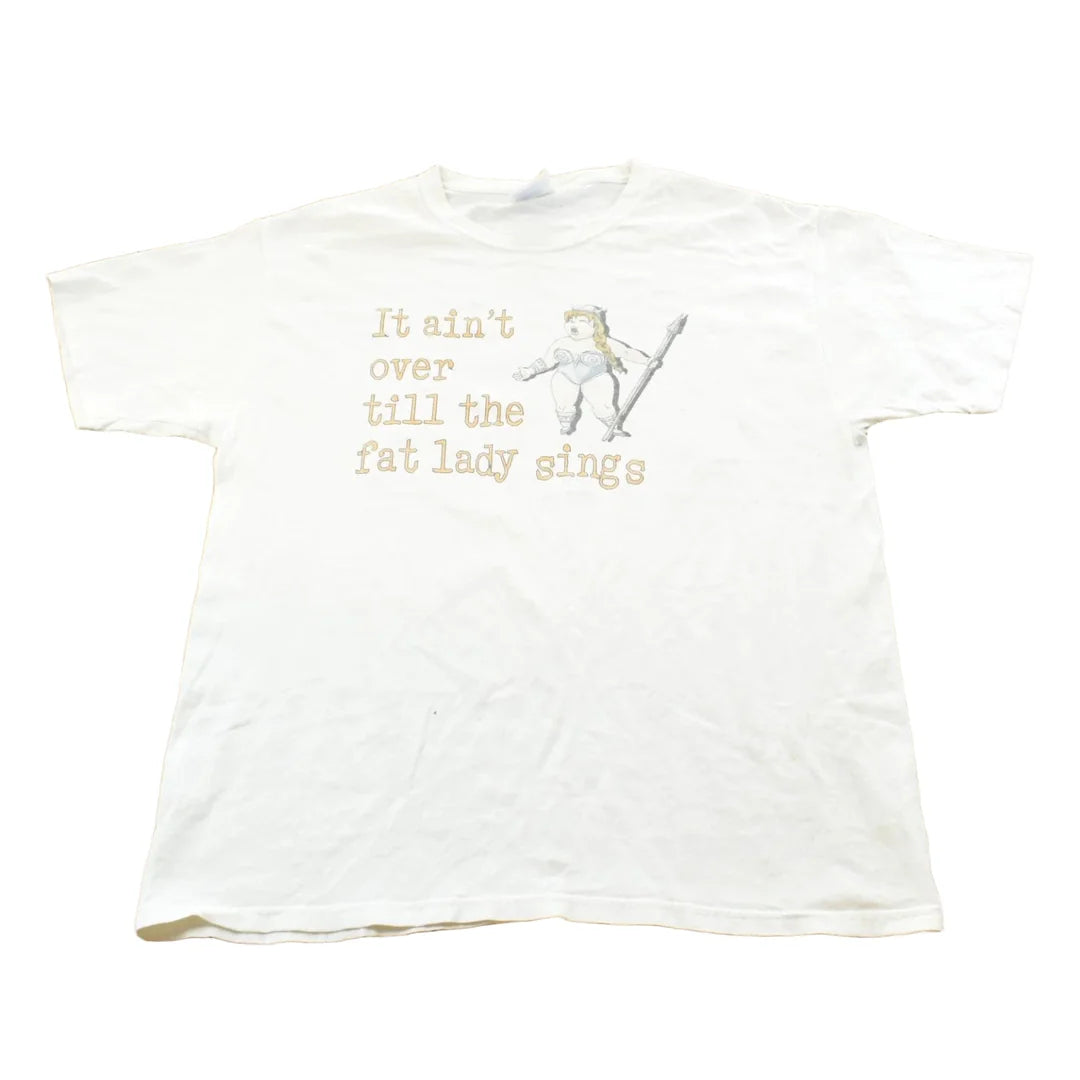 Vintage 2000s It Ain't Over Till the Fat Lady Sings Opera T-Shirt Mens Large from propervintagecanada