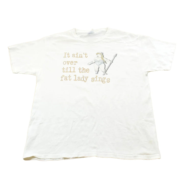 Vintage 2000s It Ain't Over Till the Fat Lady Sings Opera T-Shirt Mens Large from propervintagecanada