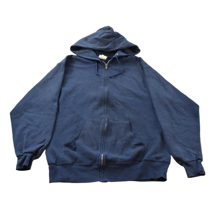 Vintage 2000s Jerzees Blank Full Zip Hoodie Men's Large from propervintagecanada