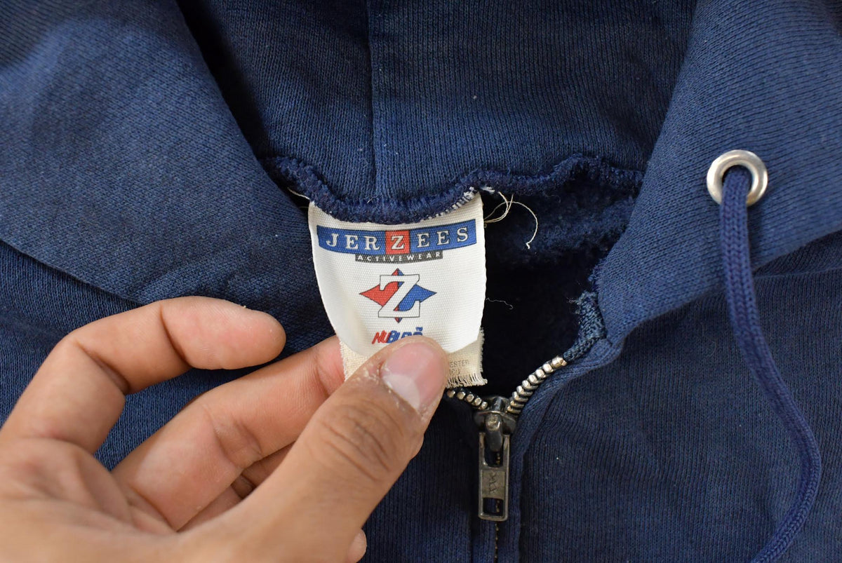 Vintage 2000s Jerzees Blank Full Zip Hoodie Men's Large from propervintagecanada