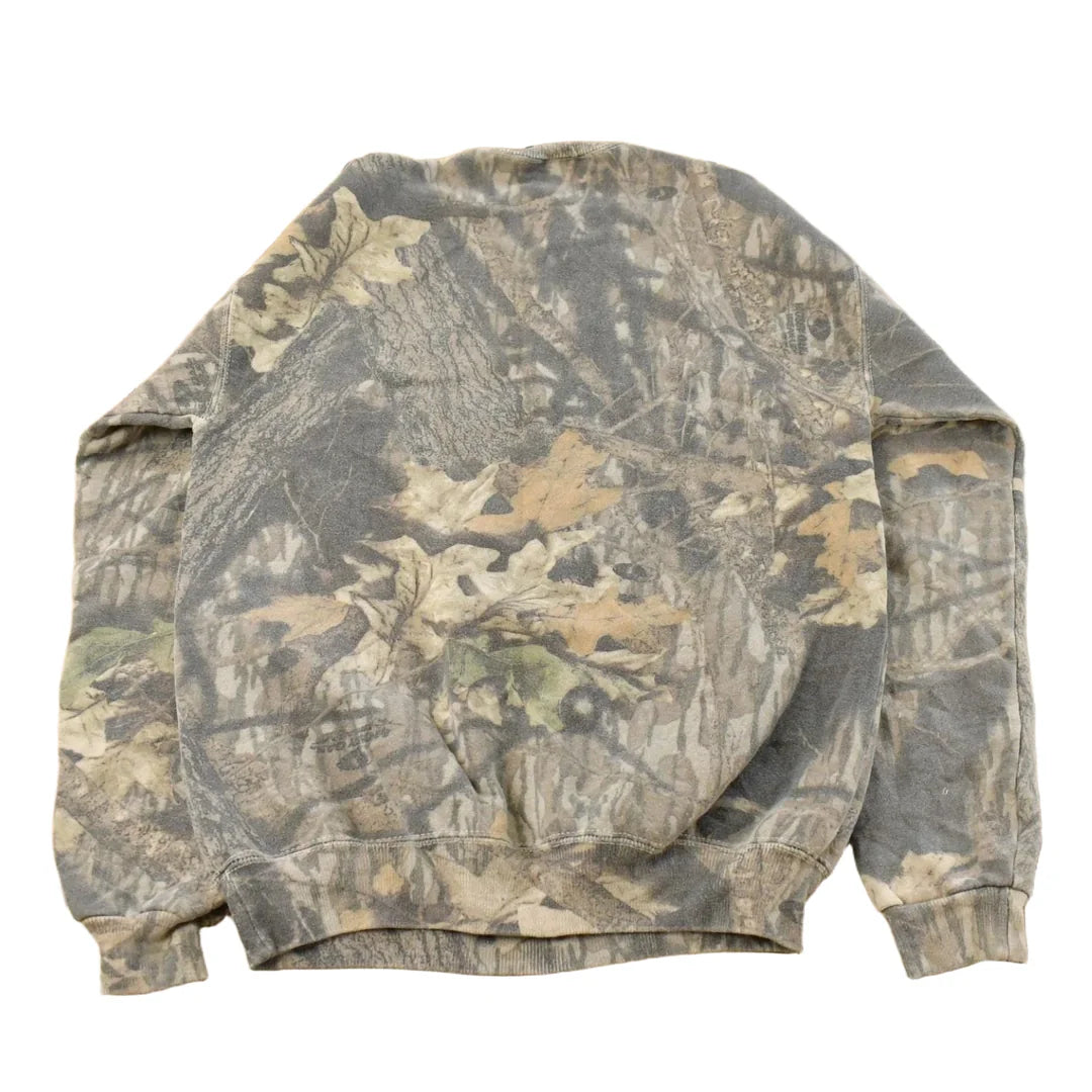 Vintage 2000s Jerzees Outdoors Tree Camo Crewneck Sweatshirt Youth XL from propervintagecanada