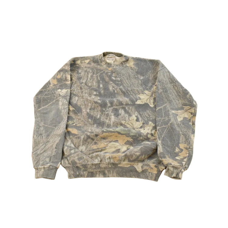 Vintage 2000s Jerzees Outdoors Tree Camo Crewneck Sweatshirt Youth XL from propervintagecanada