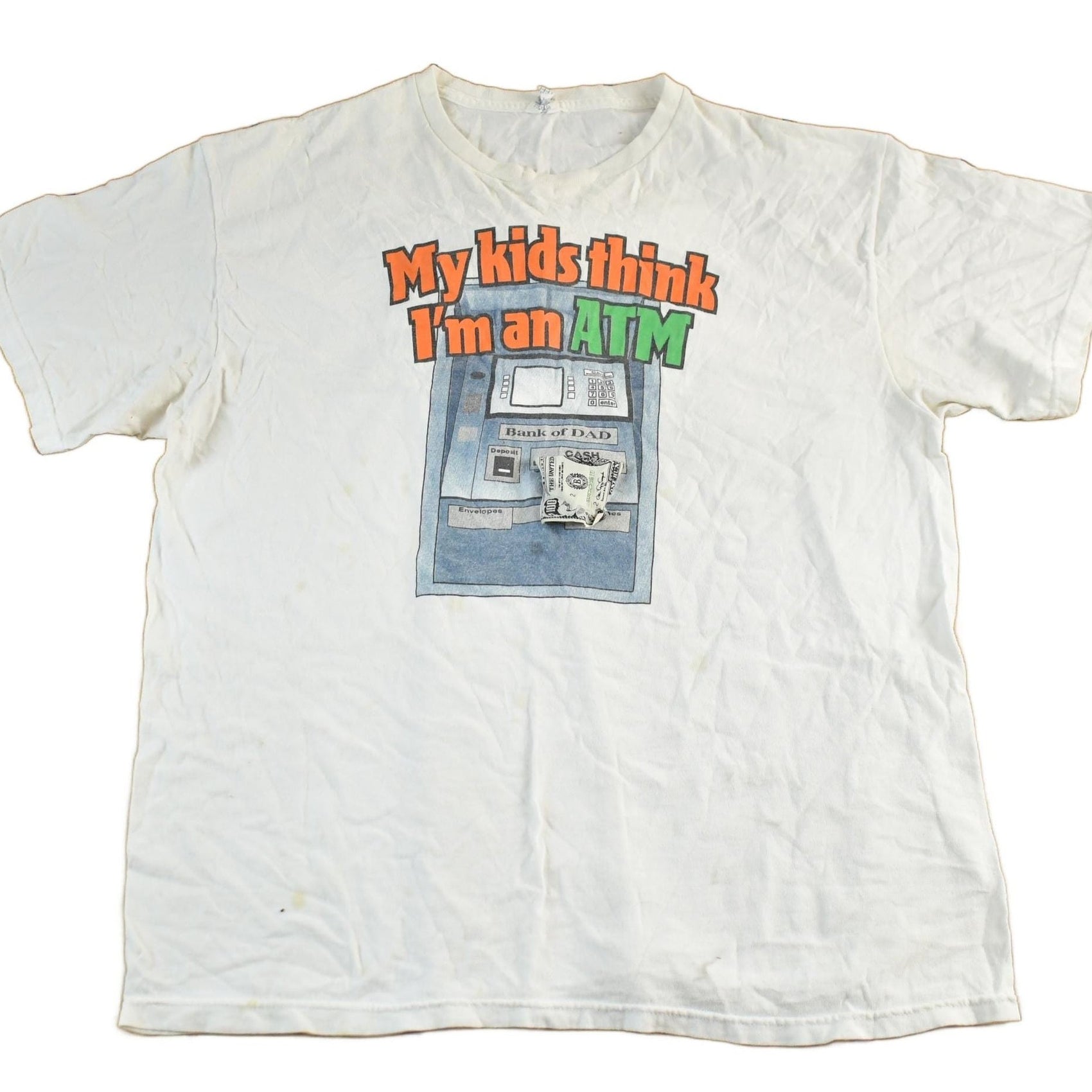 Vintage 2000s Kids Think I'n An ATM Grandparents Theme Graphic T Shirt Men's XL from propervintagecanada