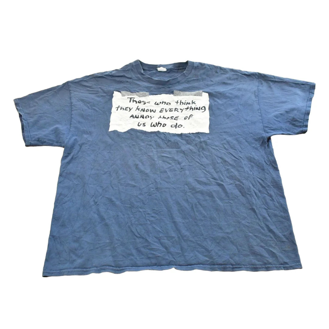 Vintage 2000s Know Everything Annoy Funny Saying Souvenir T-Shirt Mens XL from propervintagecanada