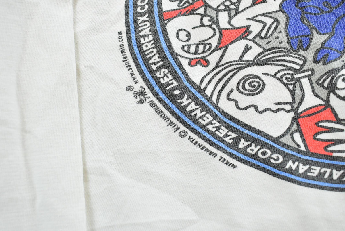 Vintage 2000s Kukuxumusu Running of the Bulls Pamplona Spain Long Sleeve Souvenir T-Shirt Men's M from propervintagecanada